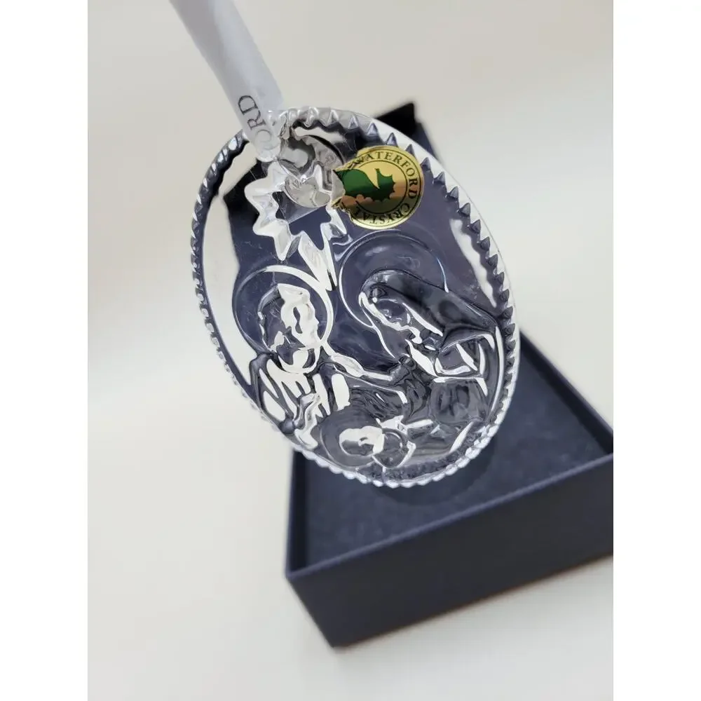 Waterford Nativity Ornament 2020 Clear Crystal Holy Family 470230
